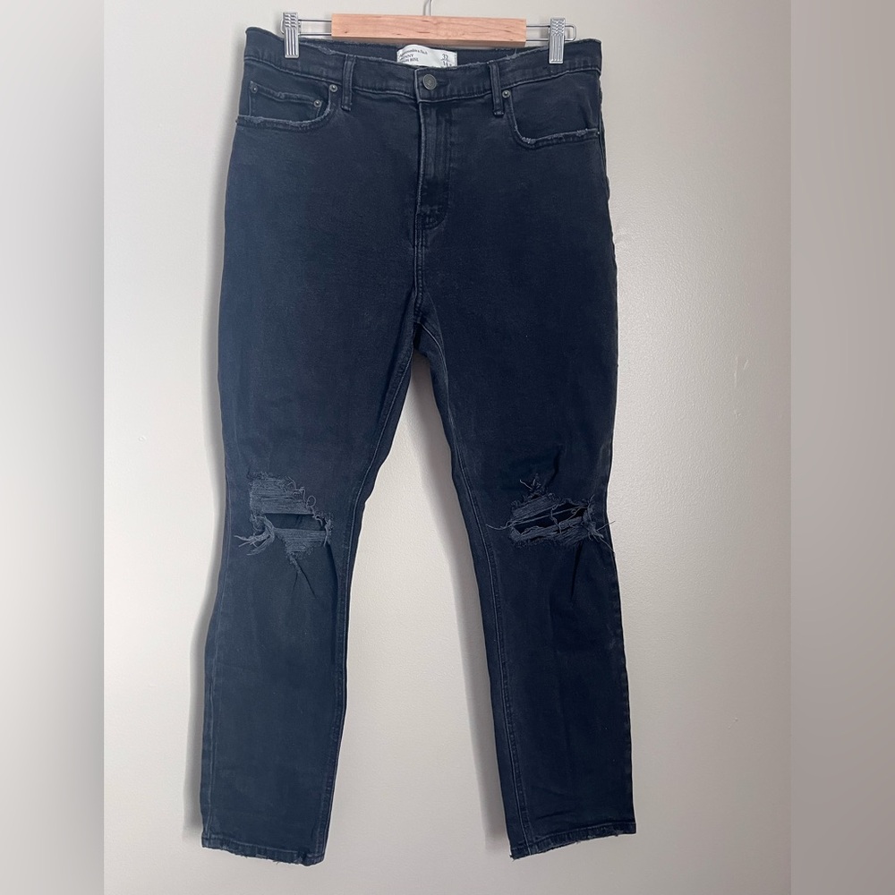 Abercrombie & Fitch Black High rise skinny Jeans 14R